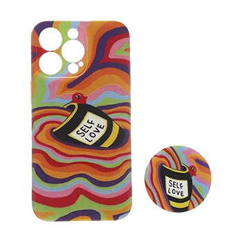 کاور آبرنگی مدلN91 مناسب برای گوشی موبایل اپل iPhone 13 Pro  به همراه پایه نگهدارنده